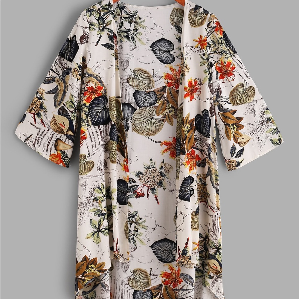 Tropical Print Kimono